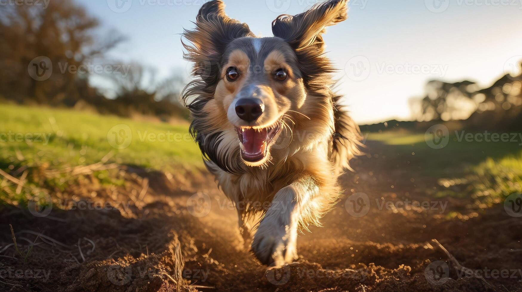 ai generado escapar perro corriendo lejos ai generado foto