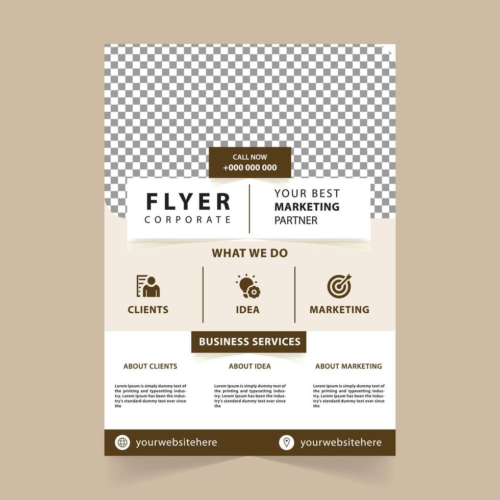 Modern Vector Editable Corporate Flyer Template