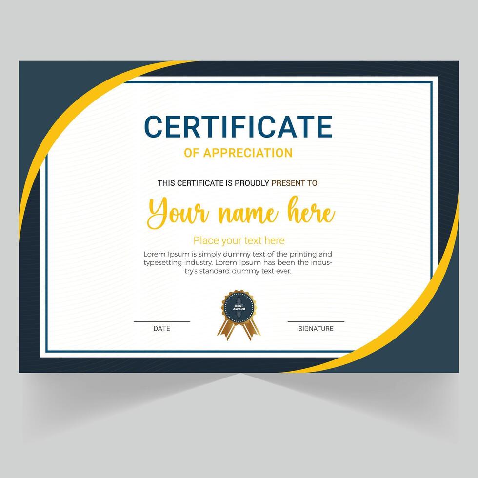 Modern Vector Certificate Design Template