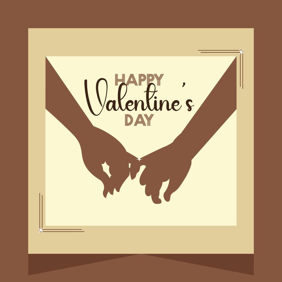 14th February Valentine Day Social Media Post Design Template vector
