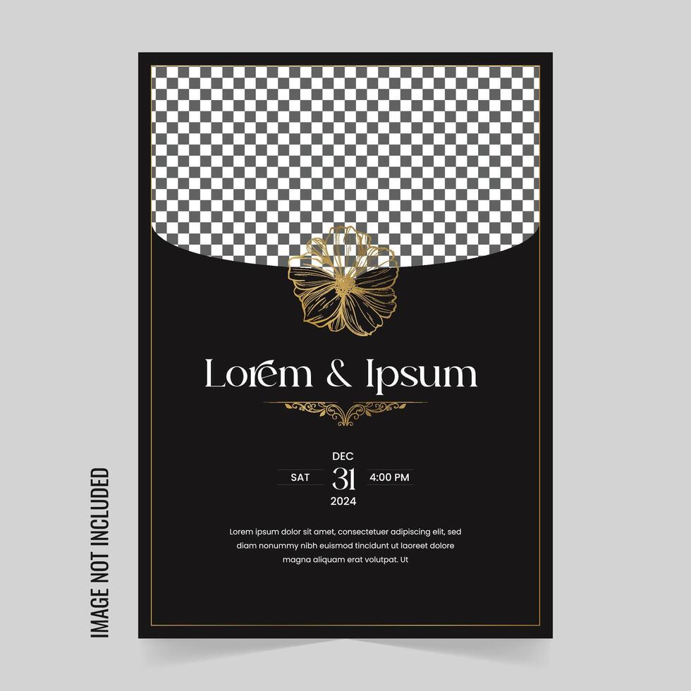 Print Ready Wedding Invitation Card Vector Templates