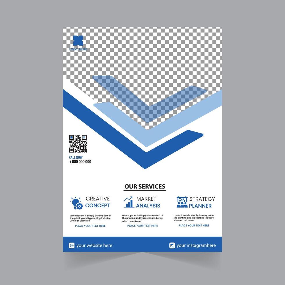 Print Ready Customizable Corporate Business Flyer Design Templates vector