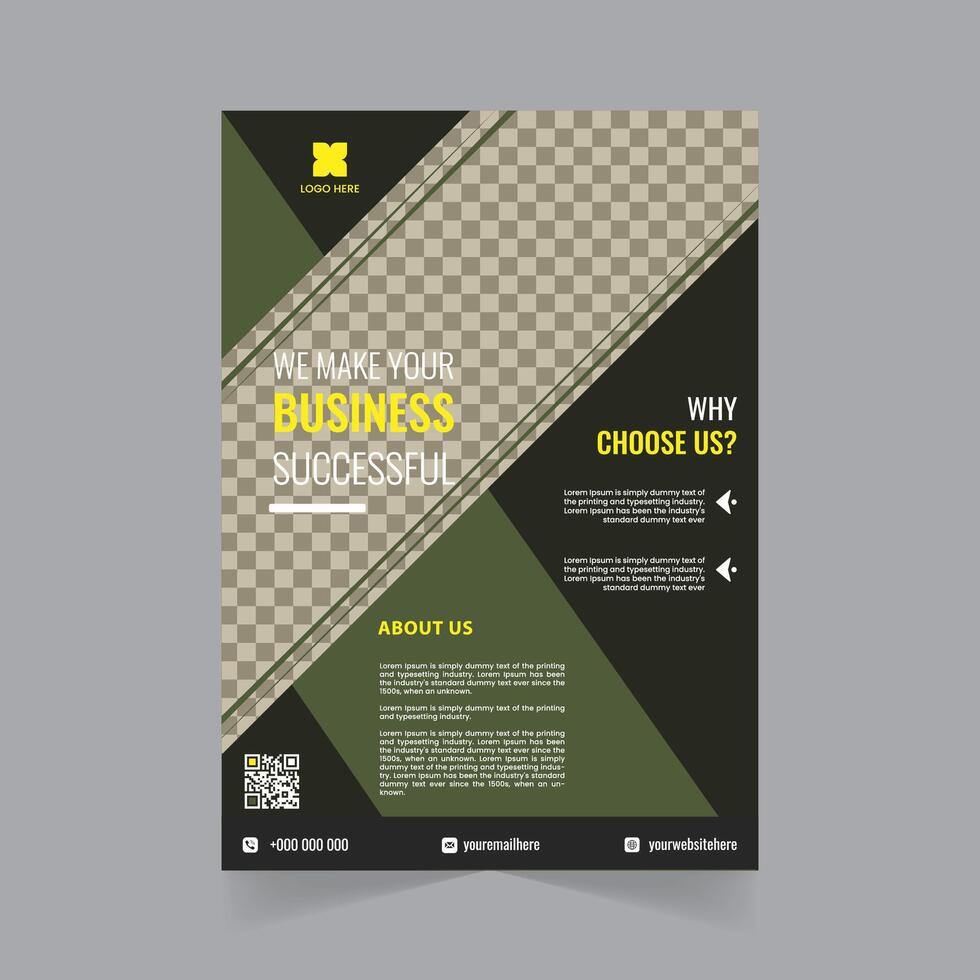 Modern Vector Editable Corporate Flyer Template