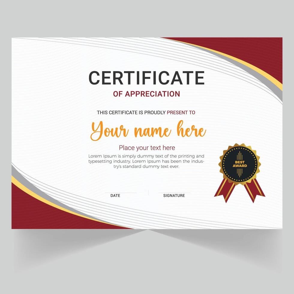 Modern Vector Certificate Design Template