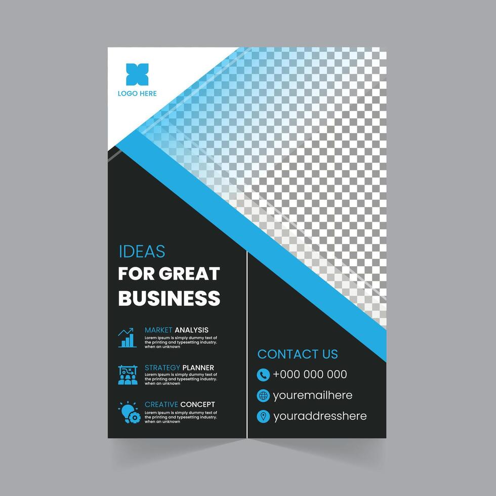 Print Ready Customizable Corporate Business Flyer Design Templates vector