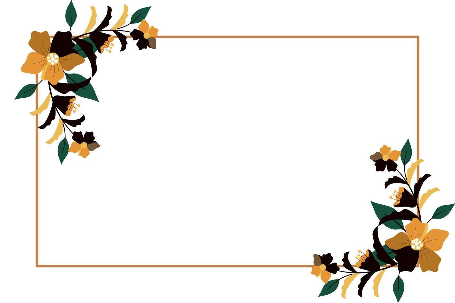 Frame with ornament flower vector