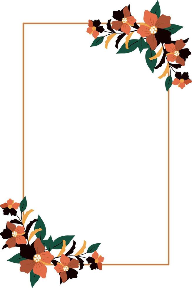 Frame with ornament flower vector