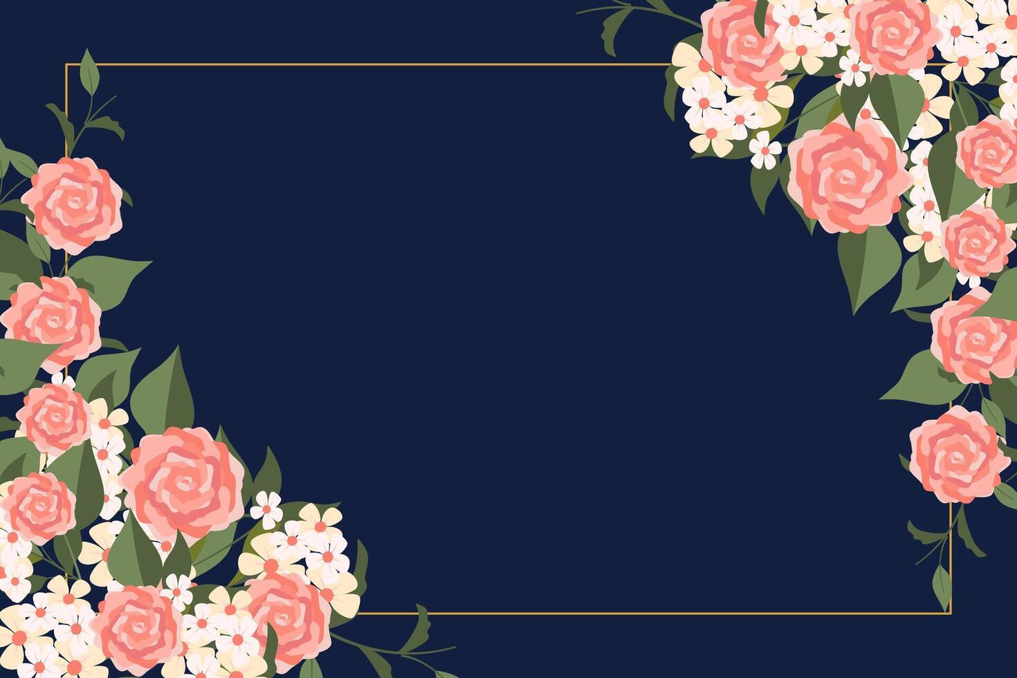 Frame with ornament flower vector