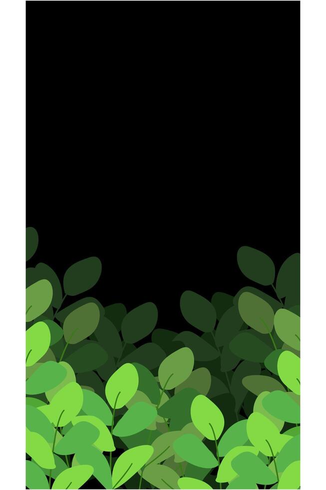 Background with plants gradient vector