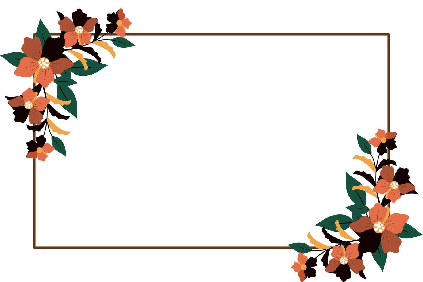 Frame with ornament flower vector