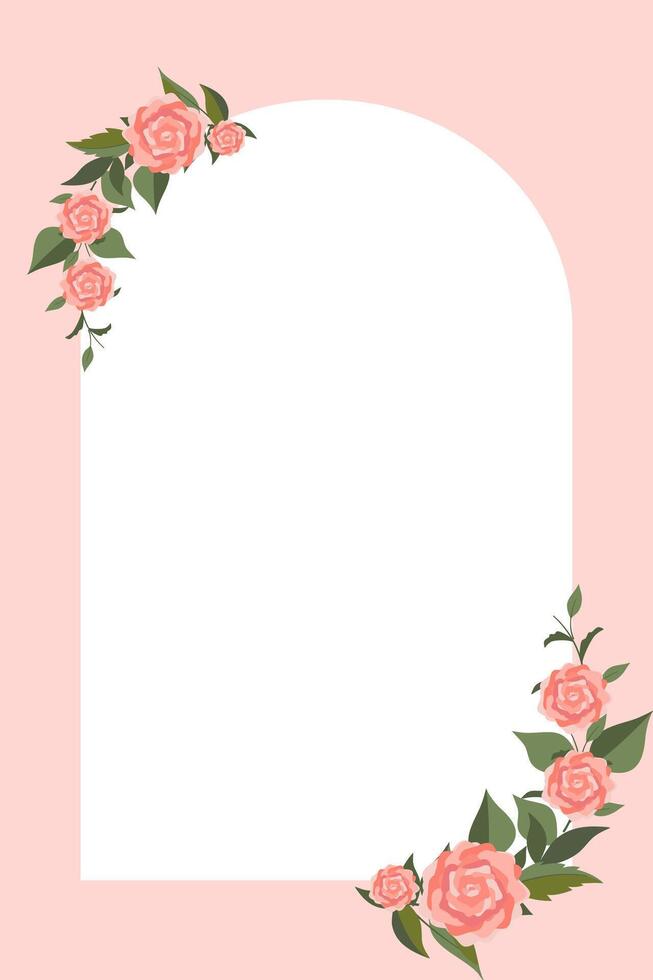Frame with ornament flower vector