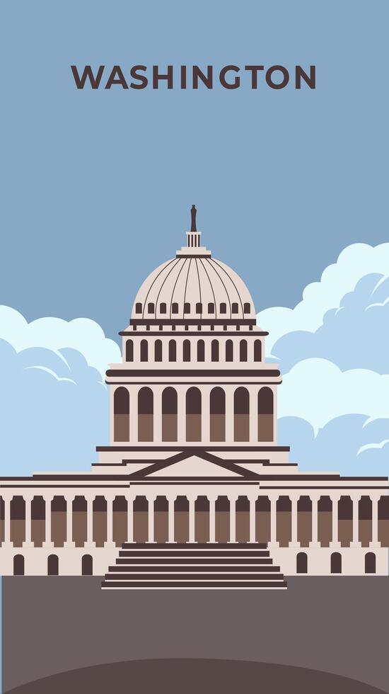 Washington DC background vector