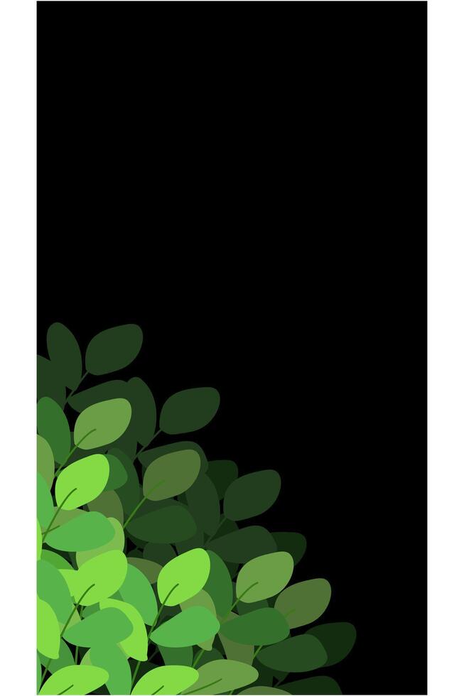 Background with plants gradient vector
