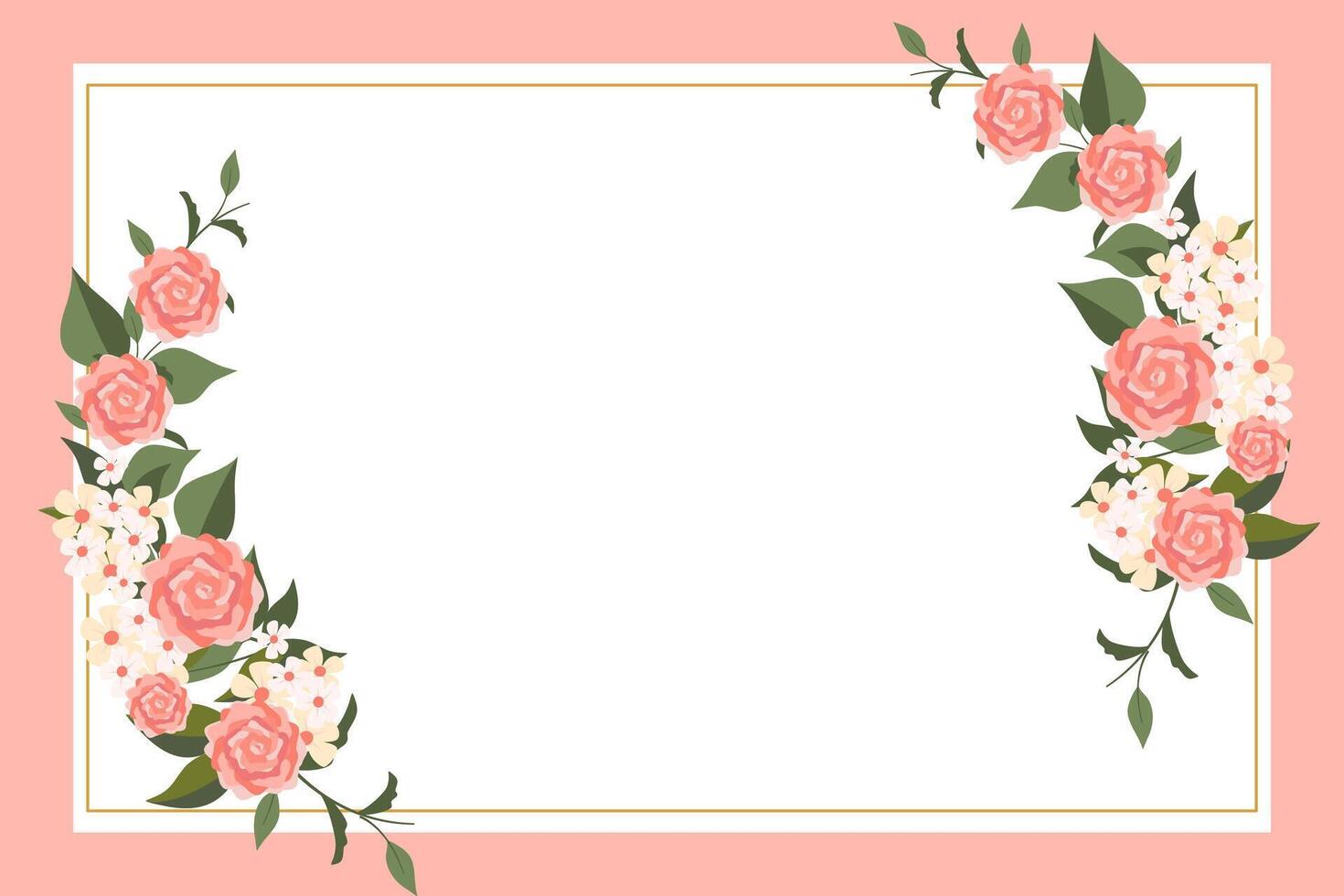 Frame with ornament flower vector