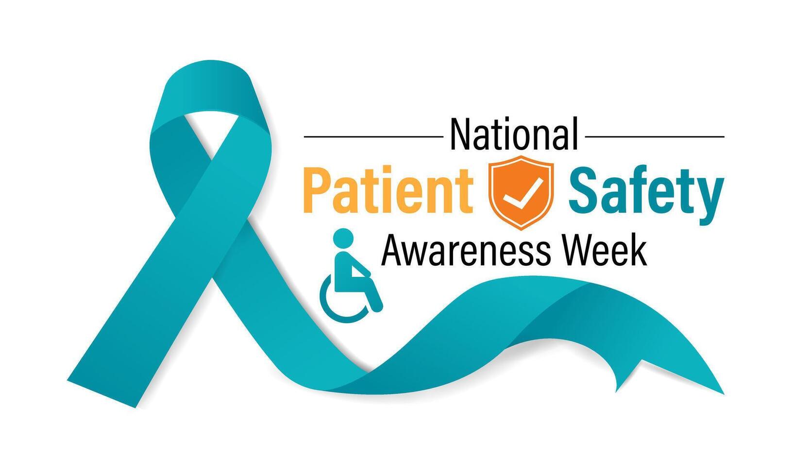 Patient safety awareness week is observed every year in March. That is serves as a  awareness promoting and Improvement patient safety practices. Banner poster, flyer and Banner, background design. vector