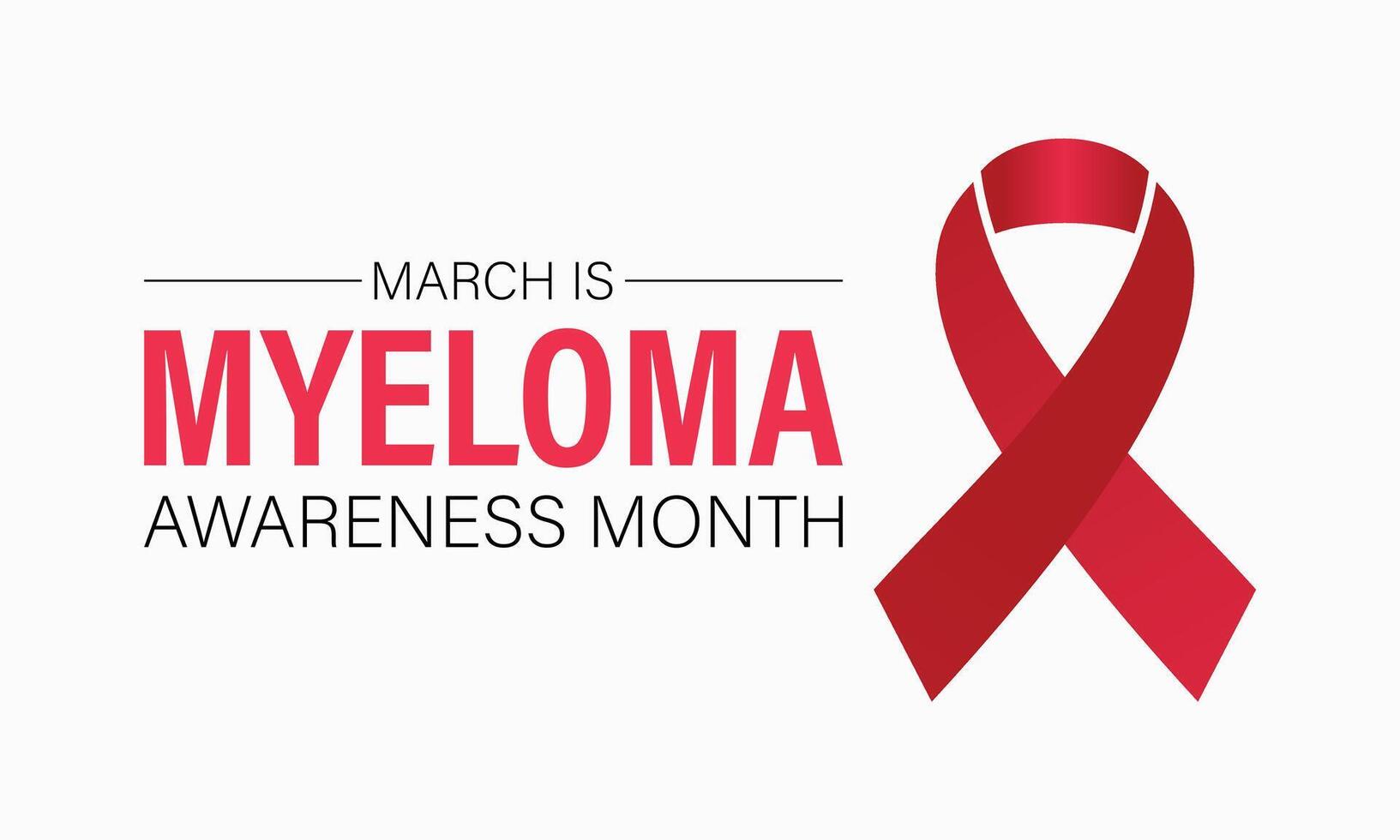 Myeloma awareness month is observed every year in March. vector illustration of  background design.
