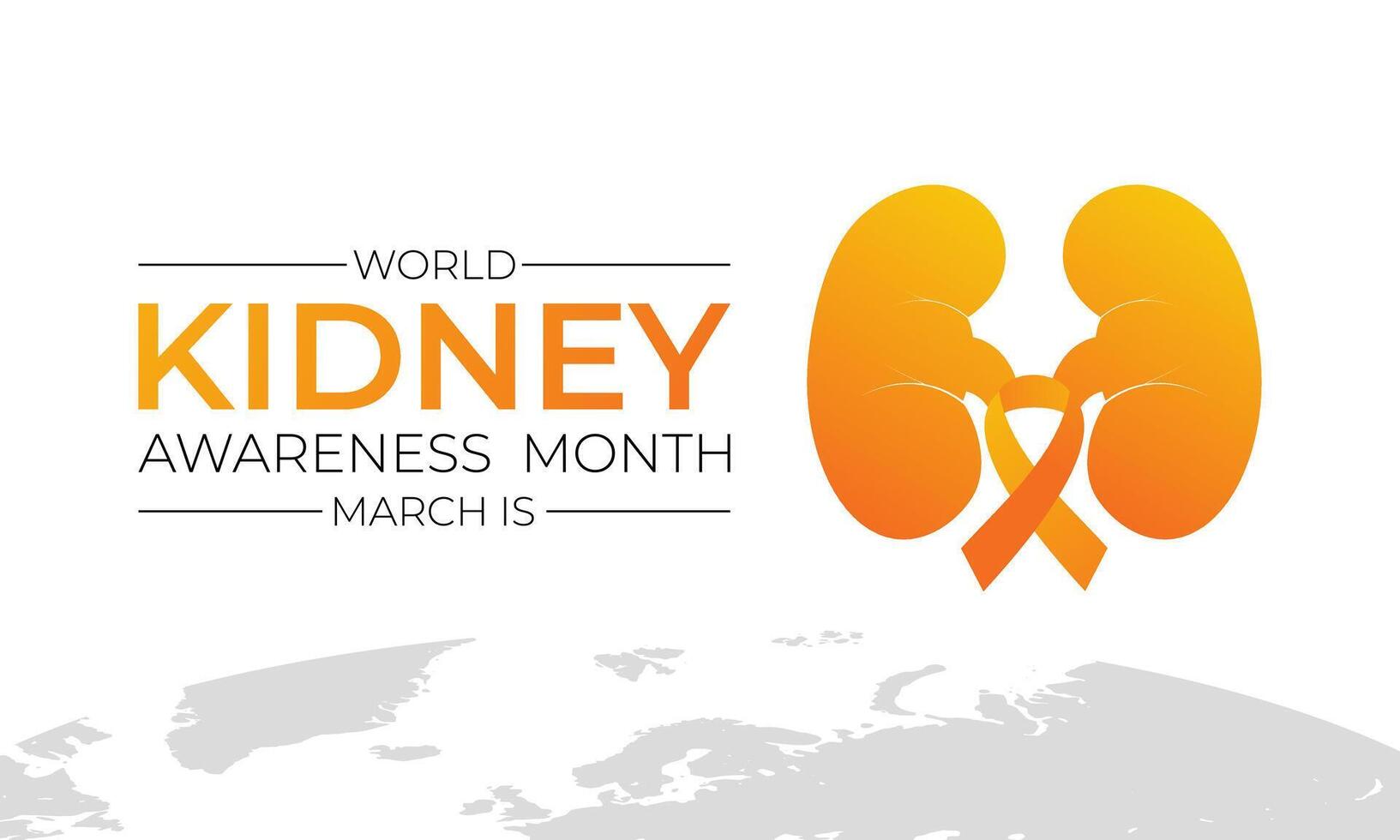 March is National Kidney Month. Holiday concept. Banner poster, flyer and Banner, background design. vector