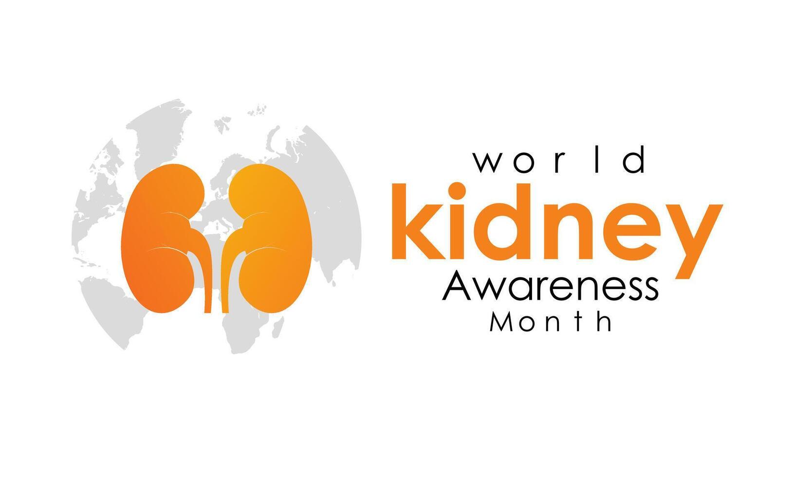 March is National Kidney Month. Holiday concept. Banner poster, flyer and Banner, background design. vector