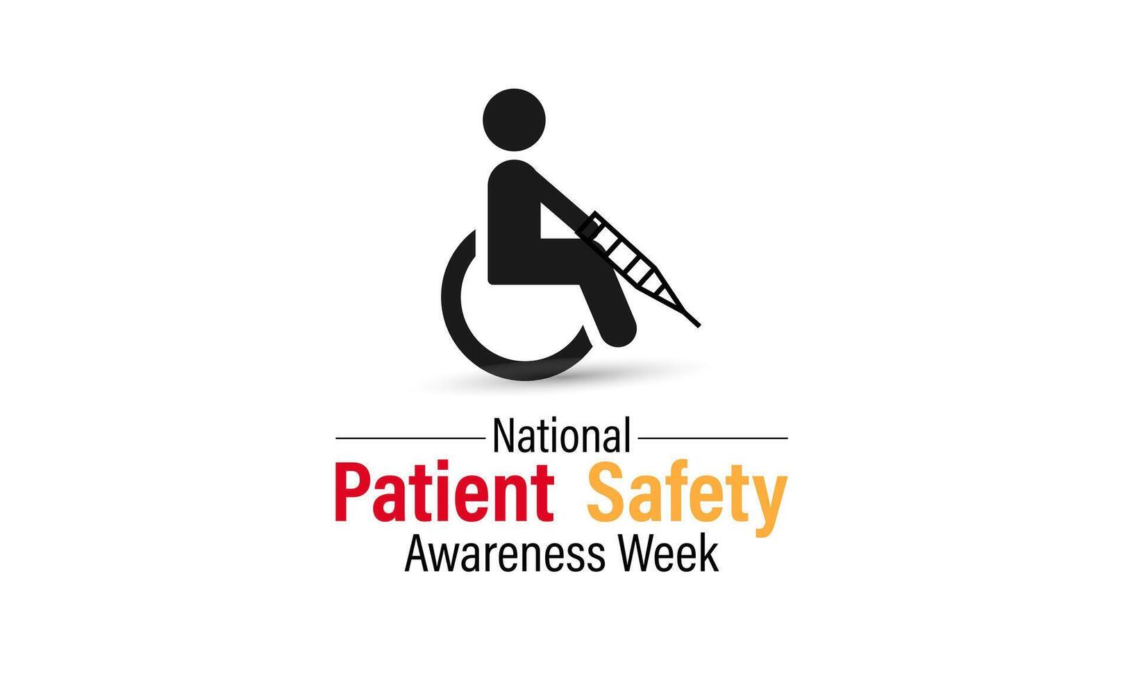 Patient safety awareness week is observed every year in March. That is serves as a  awareness promoting and Improvement patient safety practices. Banner poster, flyer and Banner, background design. vector
