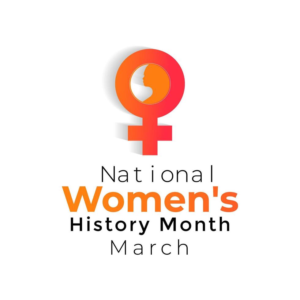 Women's History Month is observed every year in March, is an annual declared month. Greeting card,Banner poster, flyer and Banner, background design. vector