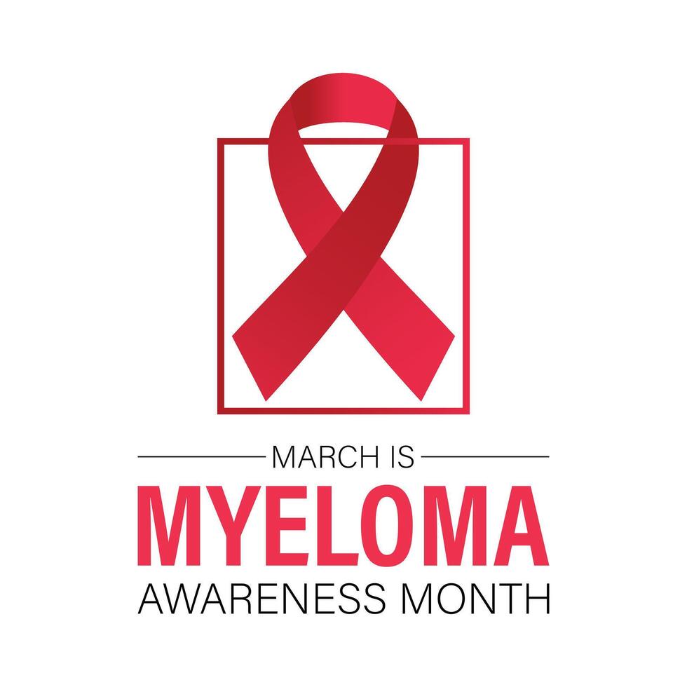 Myeloma awareness month is observed every year in March. vector illustration of  background design.