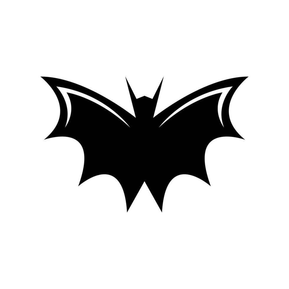 Bat wing silhouette icon and symbol vector template illustration