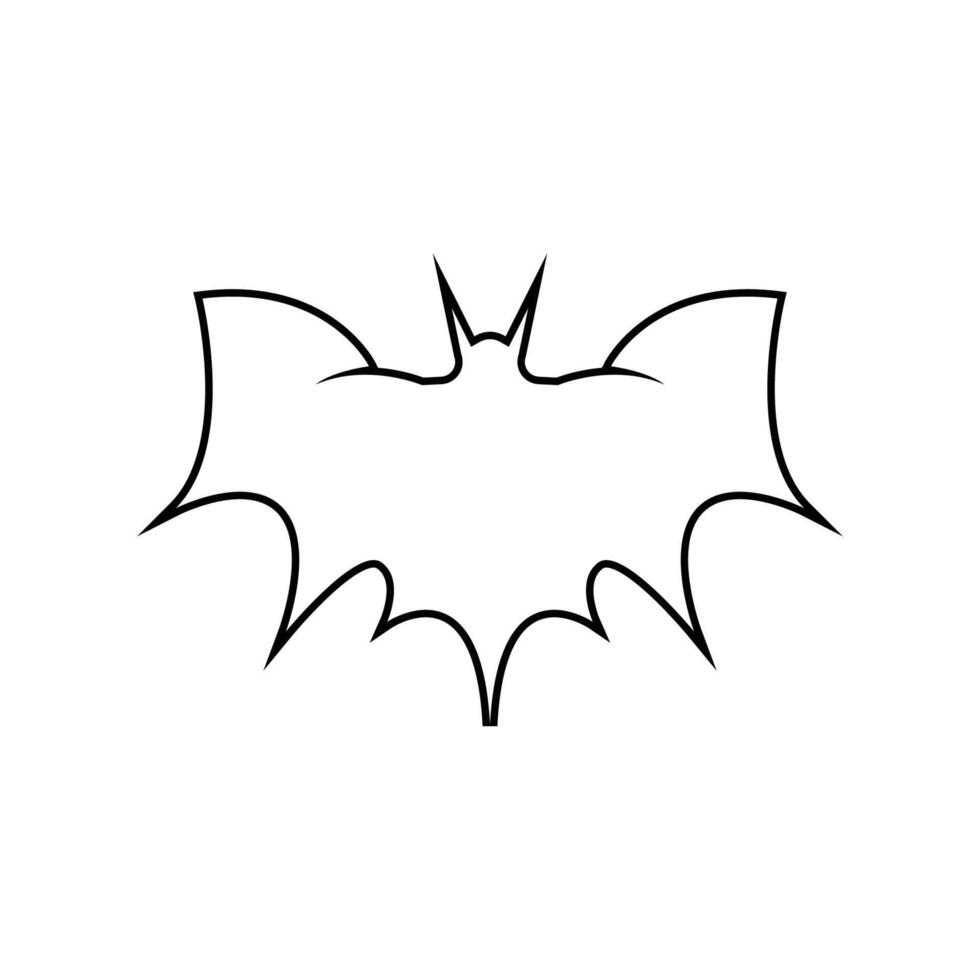 murciélago ala silueta icono y símbolo vector modelo ilustración
