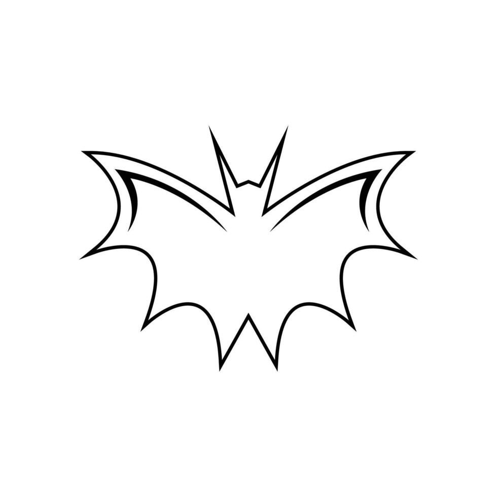 Bat wing silhouette icon and symbol vector template illustration