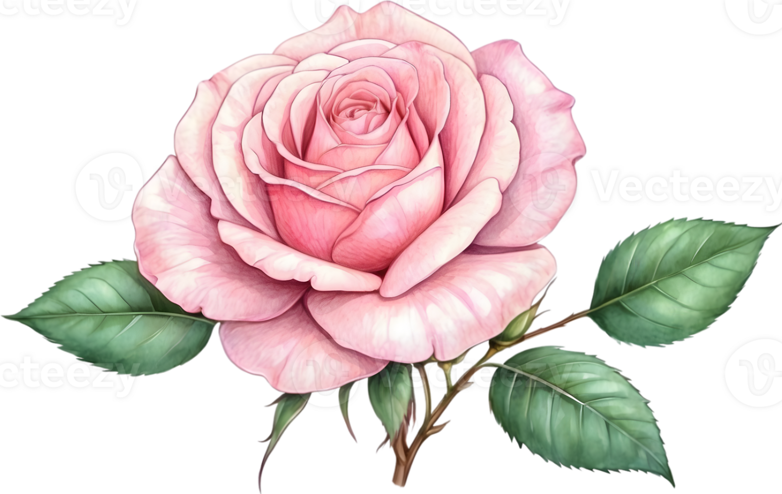 AI generated rose flowers watercolor  png