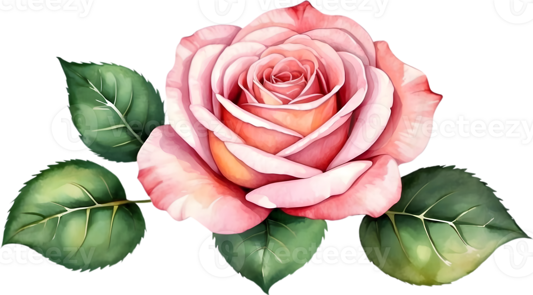 AI generated rose flowers watercolor  png
