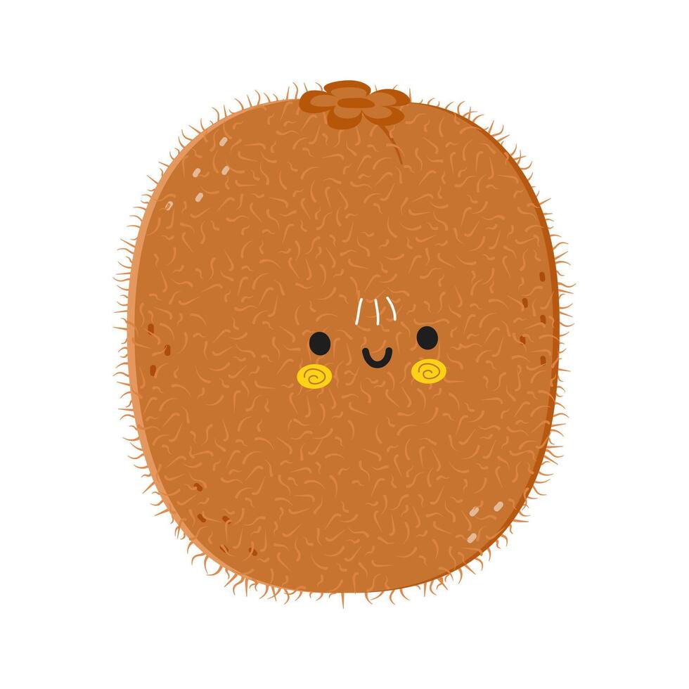 kiwi Fruta personaje. vector mano dibujado dibujos animados kawaii personaje ilustración icono. aislado en blanco antecedentes. kiwi Fruta personaje concepto