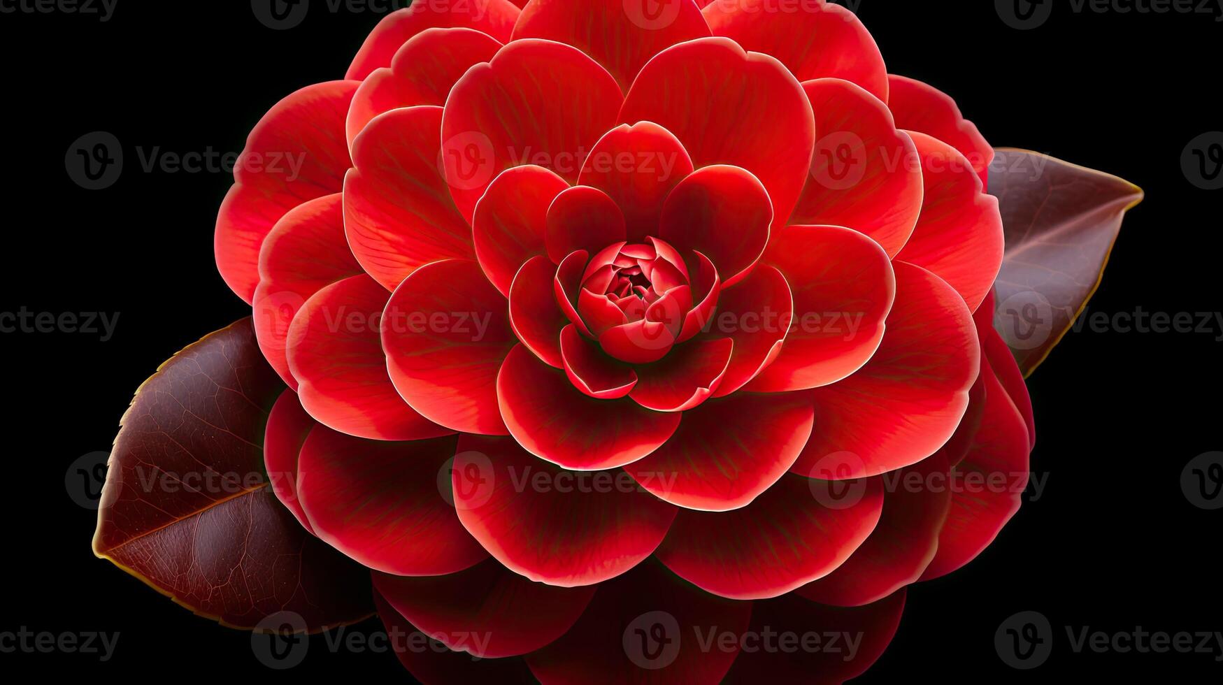 AI generated bloom camelia flower ai generated photo