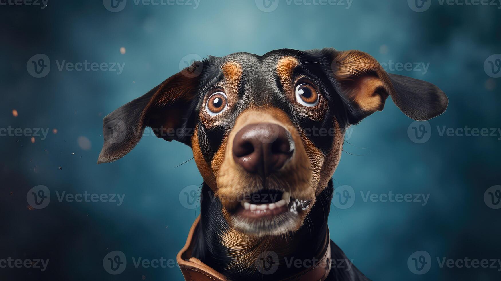 AI generated amazed surprised dog ai generated photo