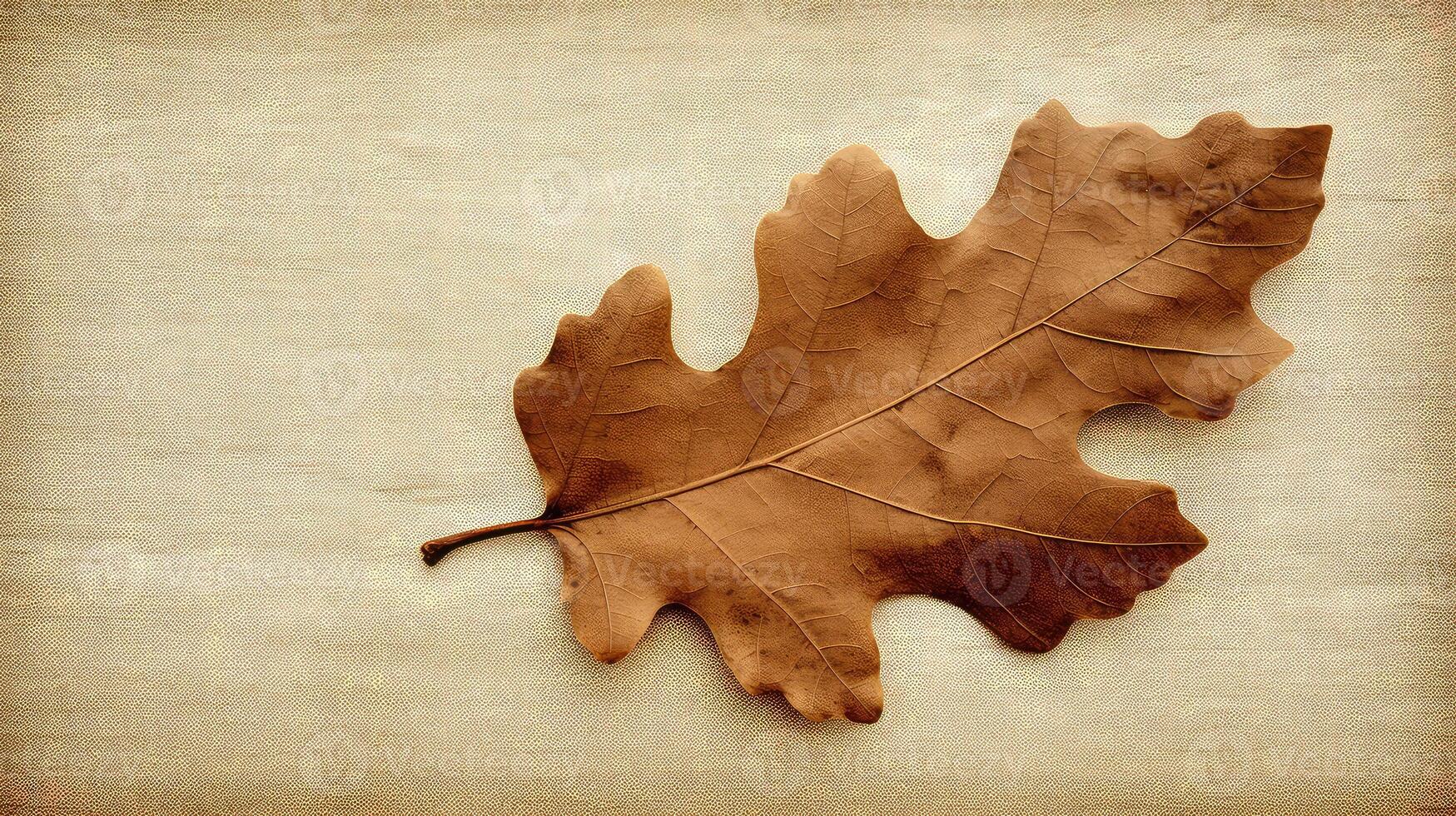 AI generated nature oak leaf outline ai generated photo