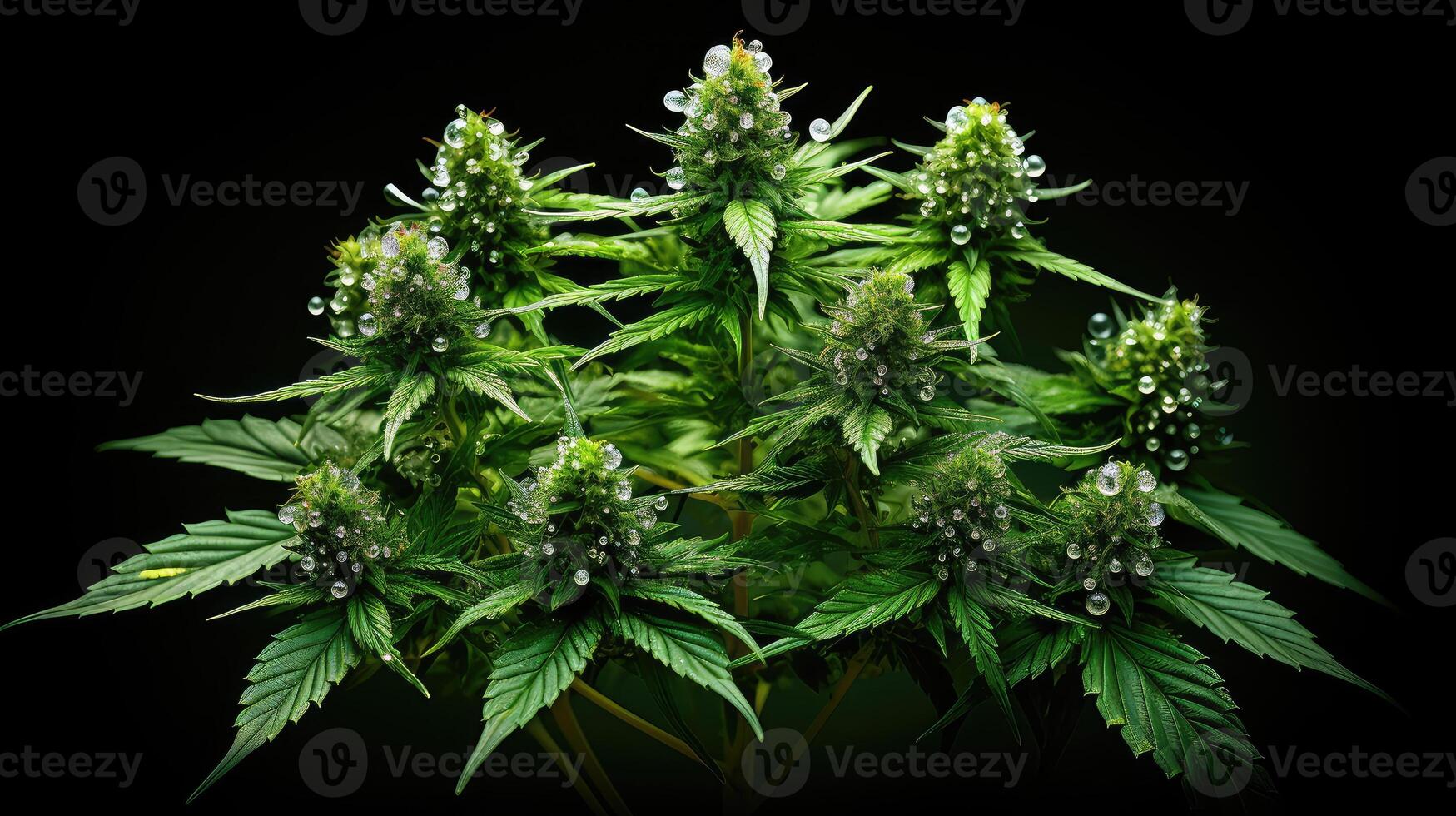 AI generated bud marijuana flower with seeds ai generated photo