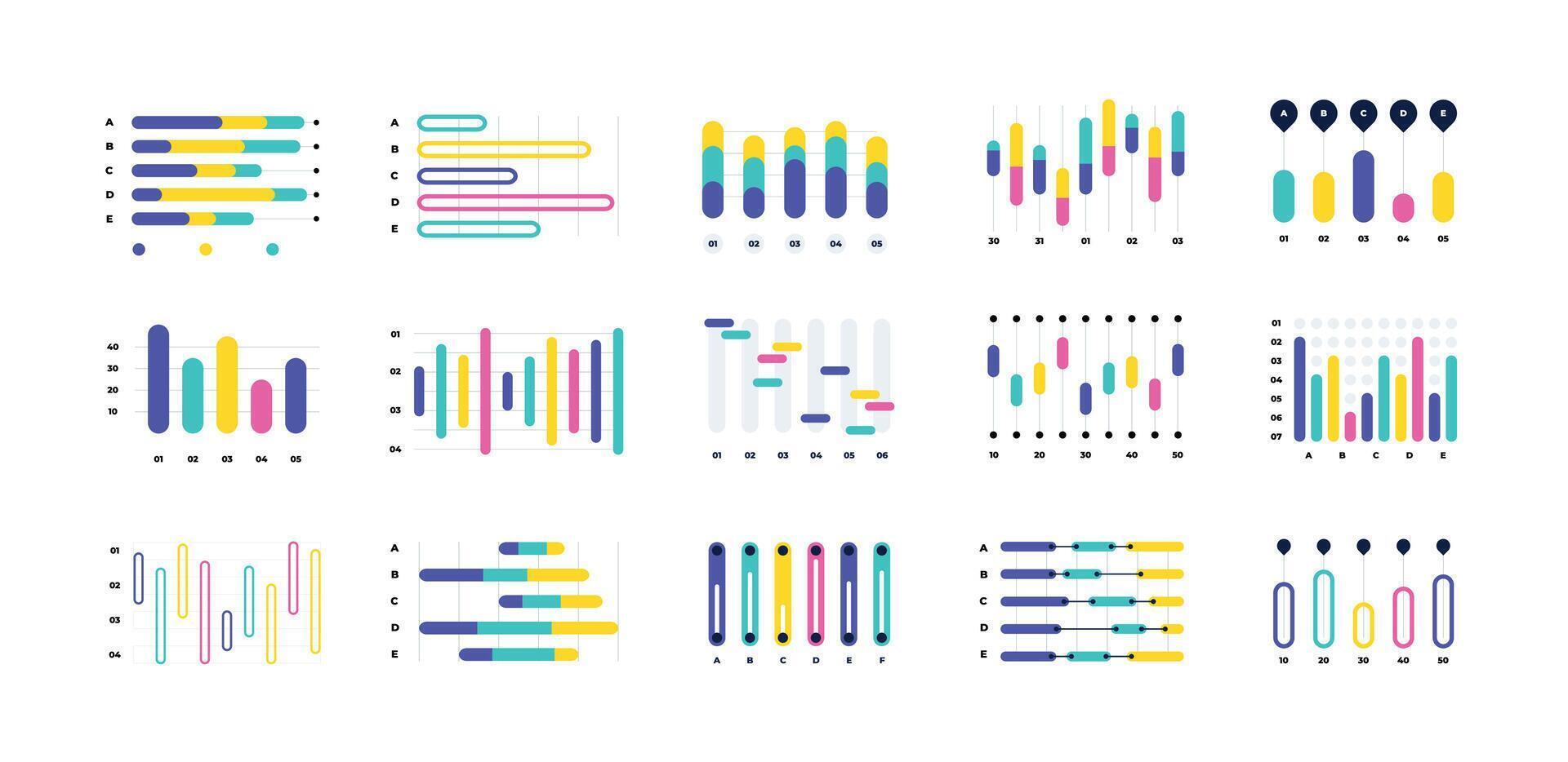 Histogram infographic. Business charts and modern financial statistic diagrams, stock line graphs. Vector finance presentation template