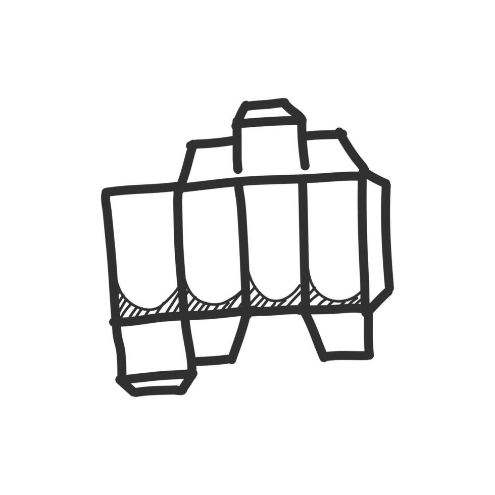 Packaging icon in hand drawn doodle vector
