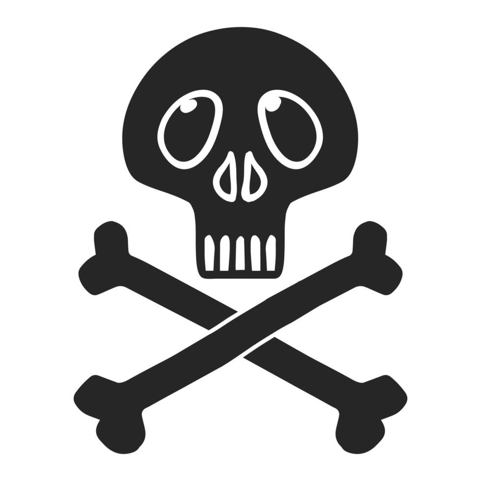 Hand drawn skull vector illustration