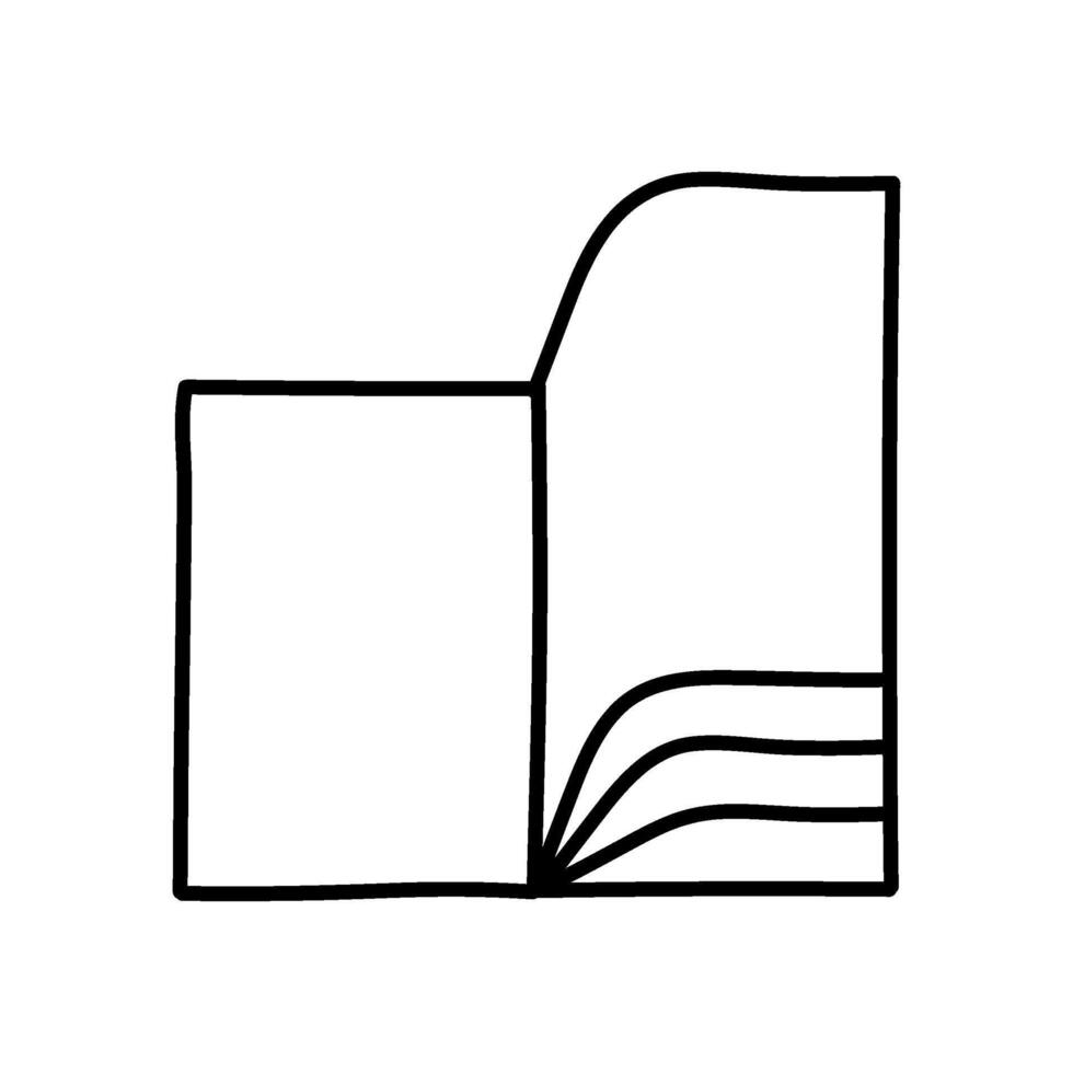 Book icon. Hand drawn vector illustration. Editable line stroke.