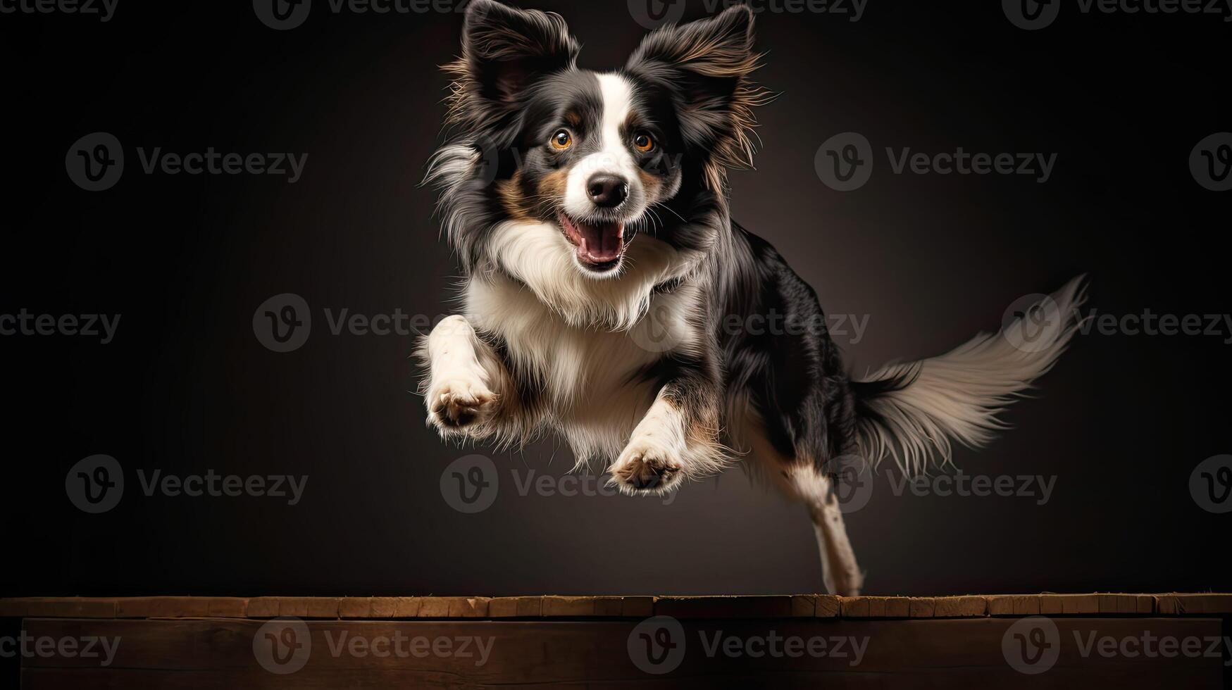 AI generated roll dog trick ai generated photo