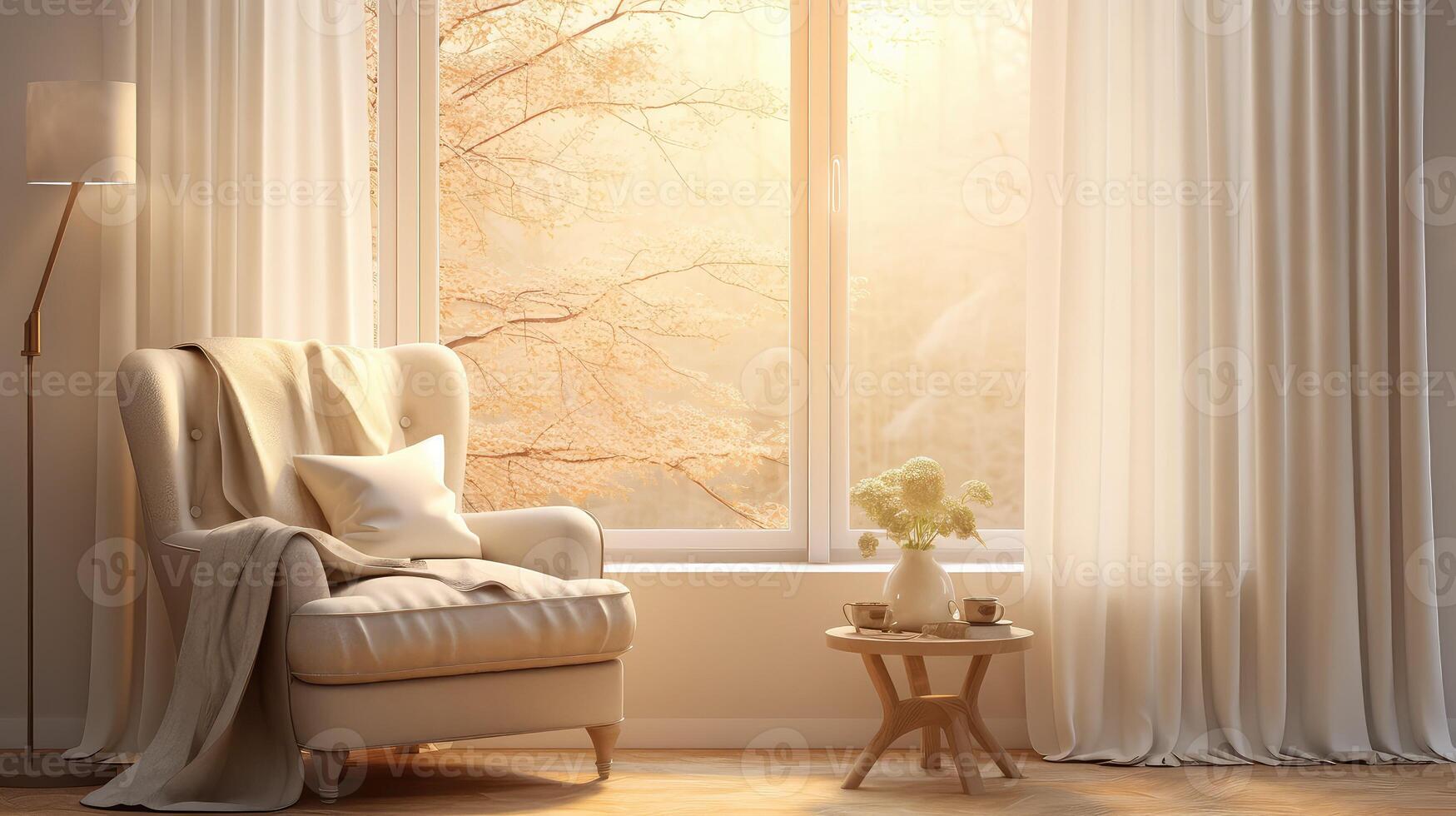 AI generated calm morning relax ai generated photo