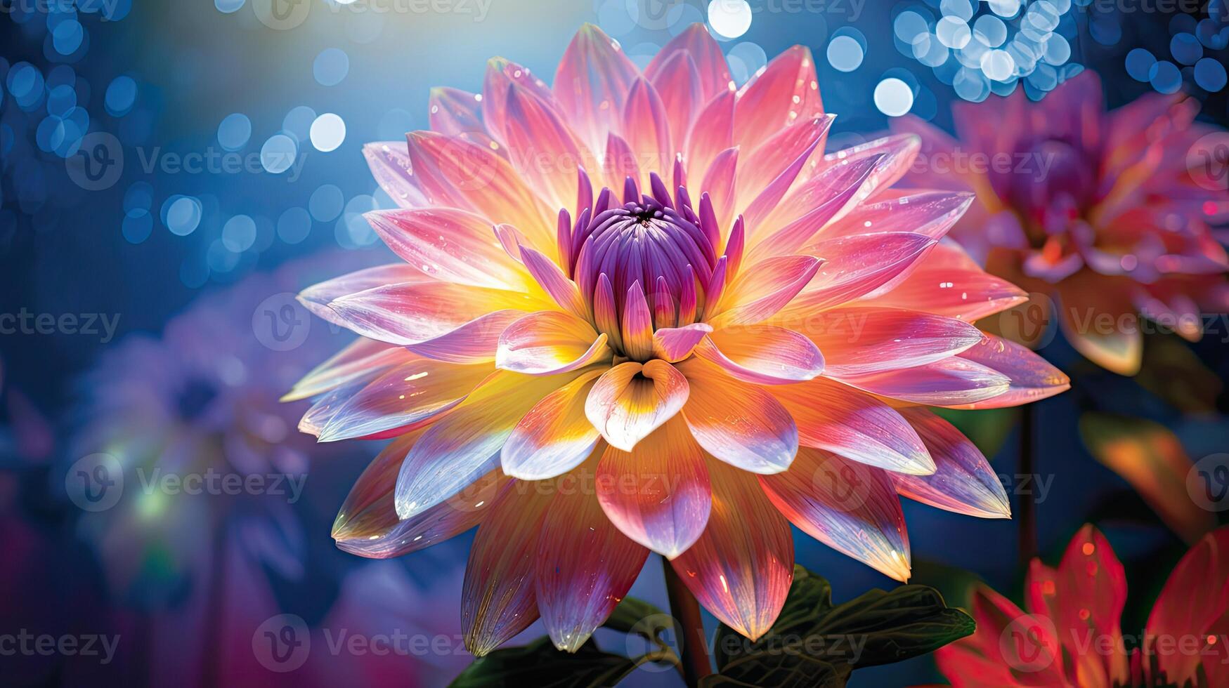 AI generated blossom flower flyer ai generated photo
