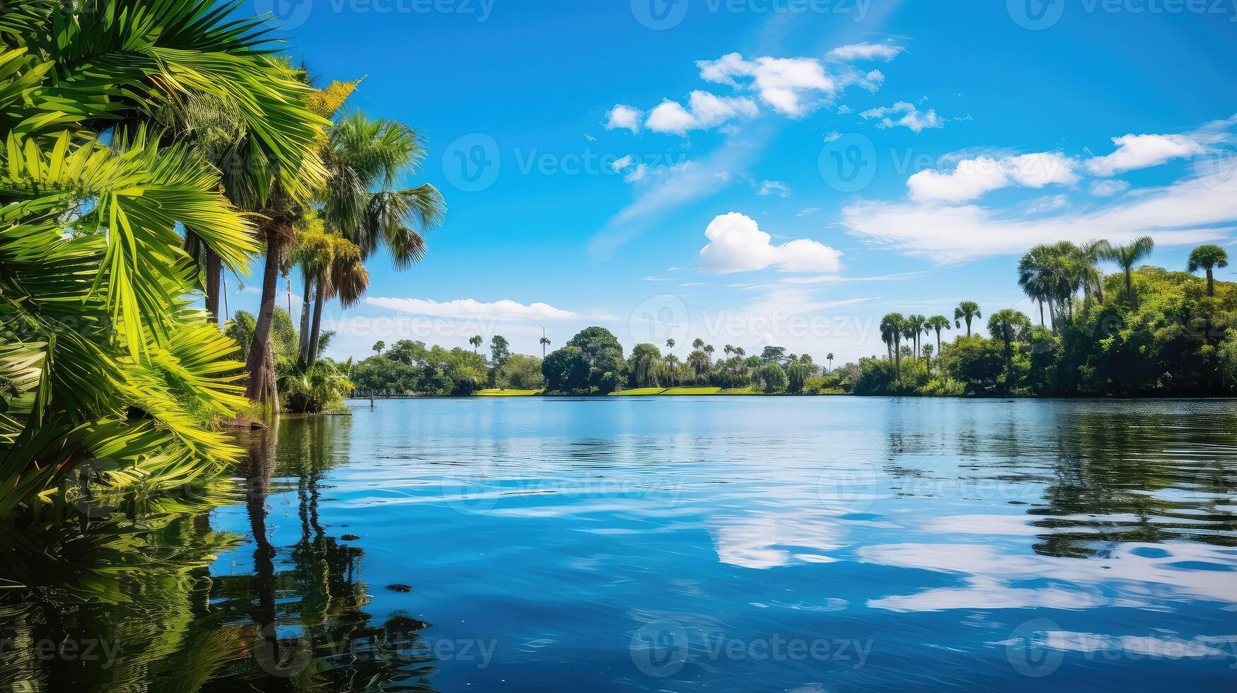 AI generated wildlife lake tohopekaliga ai generated photo
