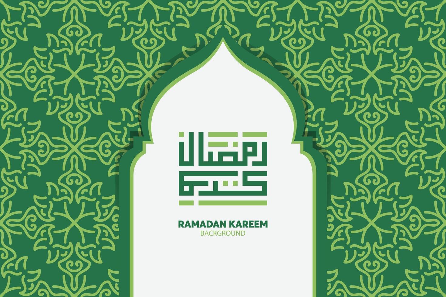 Ramadan Kareem Arabic Calligraphy. Islamic Month of Ramadan in Arabic logo greeting design vector
