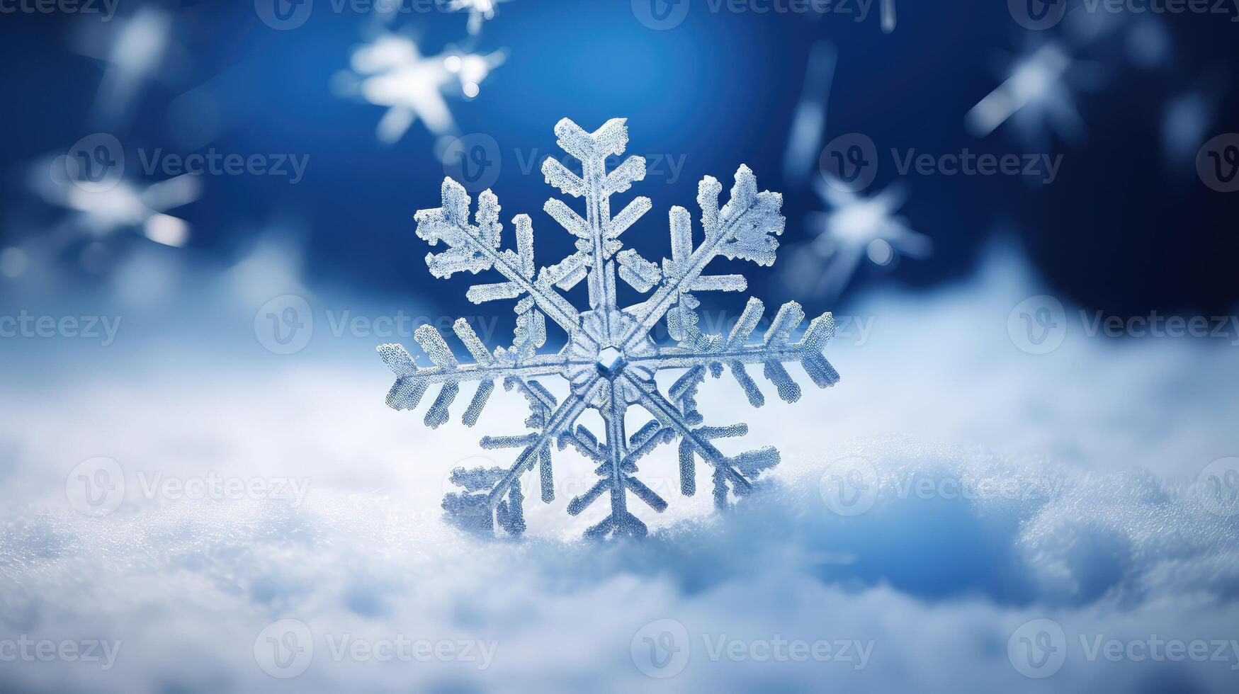 AI generated winter navy snowflake ai generated photo