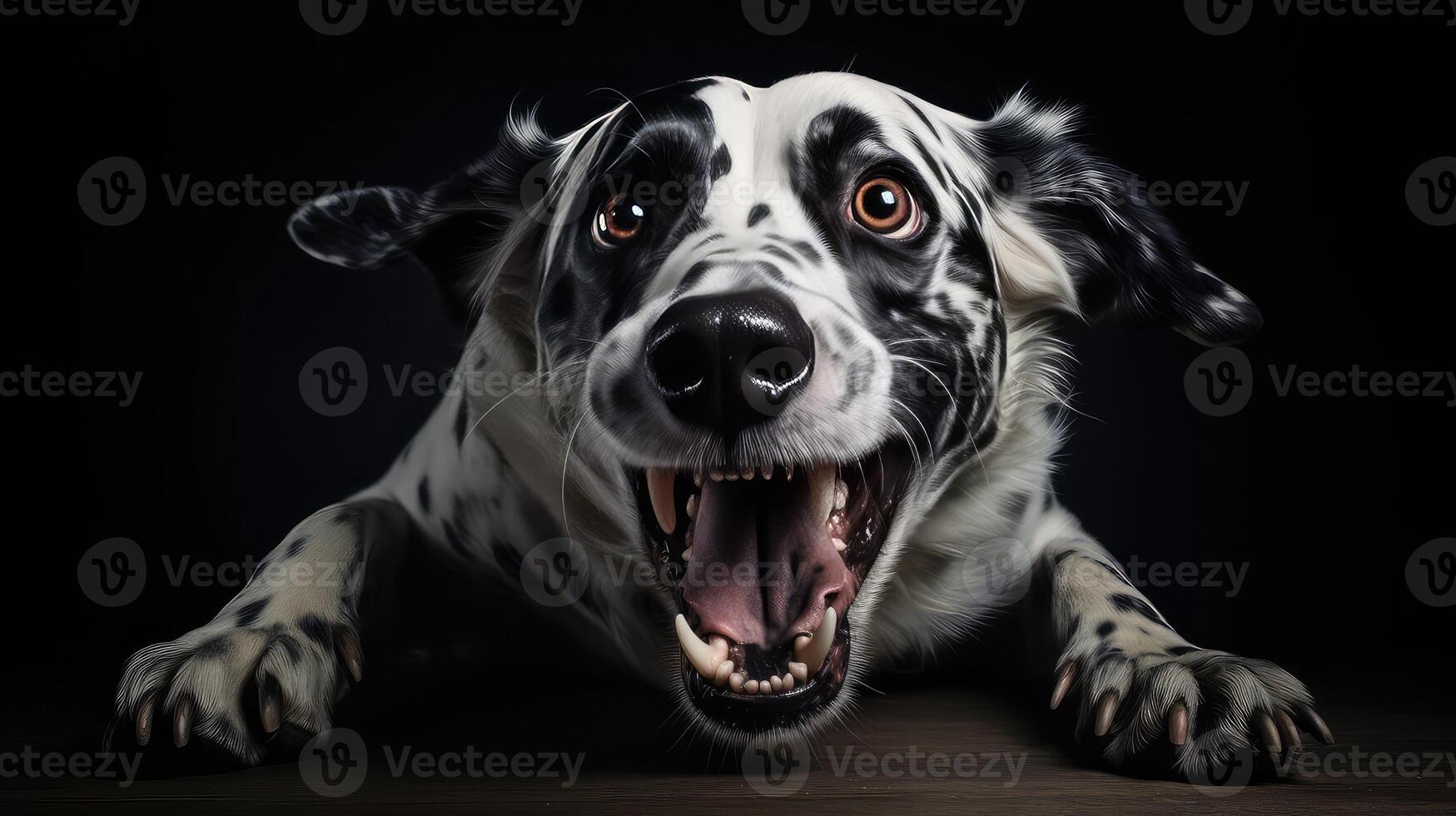 AI generated scared afraid dog ai generated photo