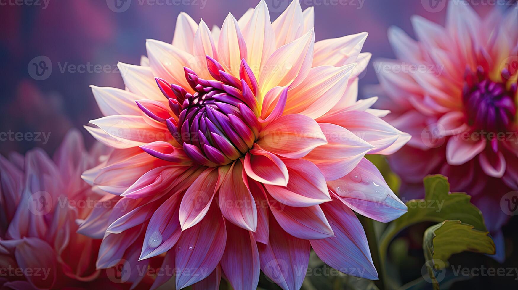 AI generated purple one color flower ai generated photo