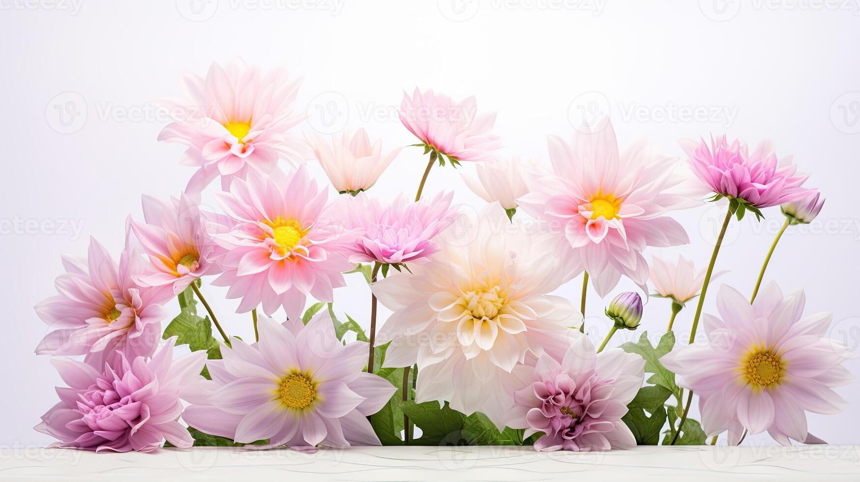 AI generated pastel light pink flowers ai generated photo