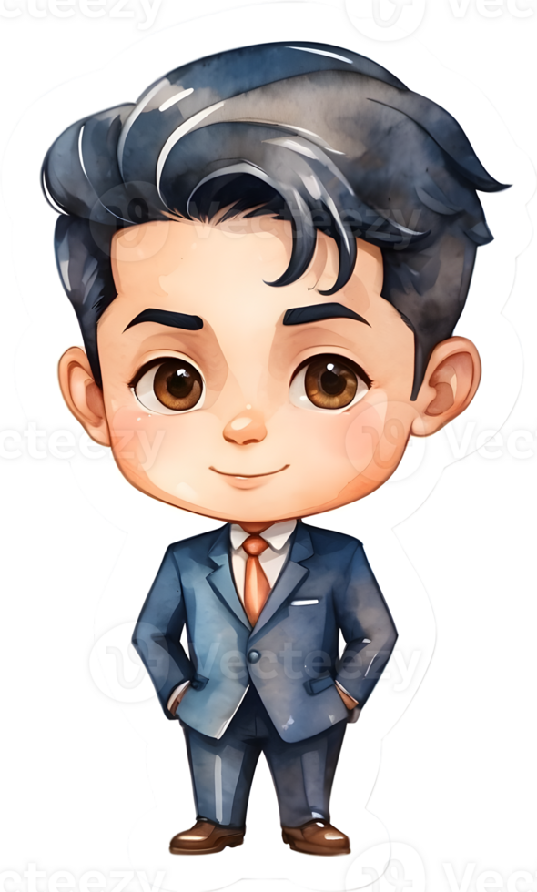 AI generated business people in suits and ties png