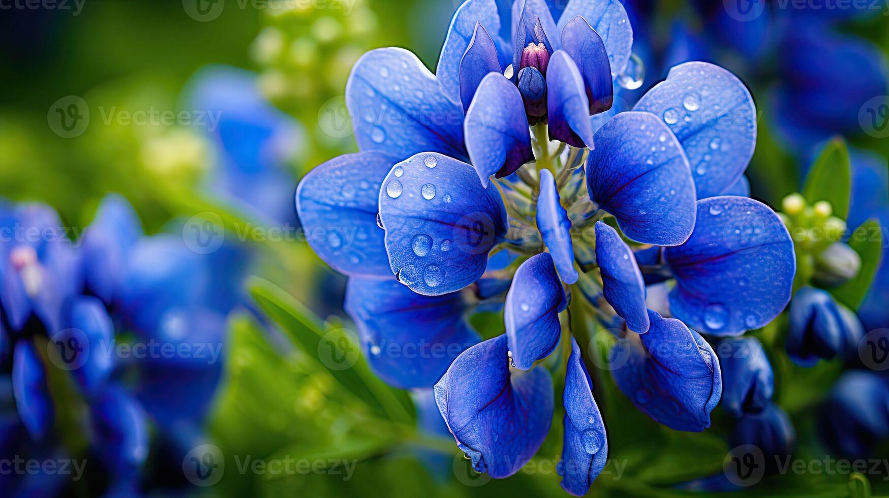 AI generated lupine bluebonnet flower ai generated photo